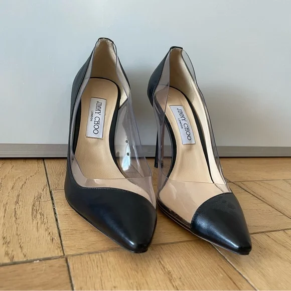 Jimmy Choo PVC and black pumps 39.5 - Picture 6 of 6